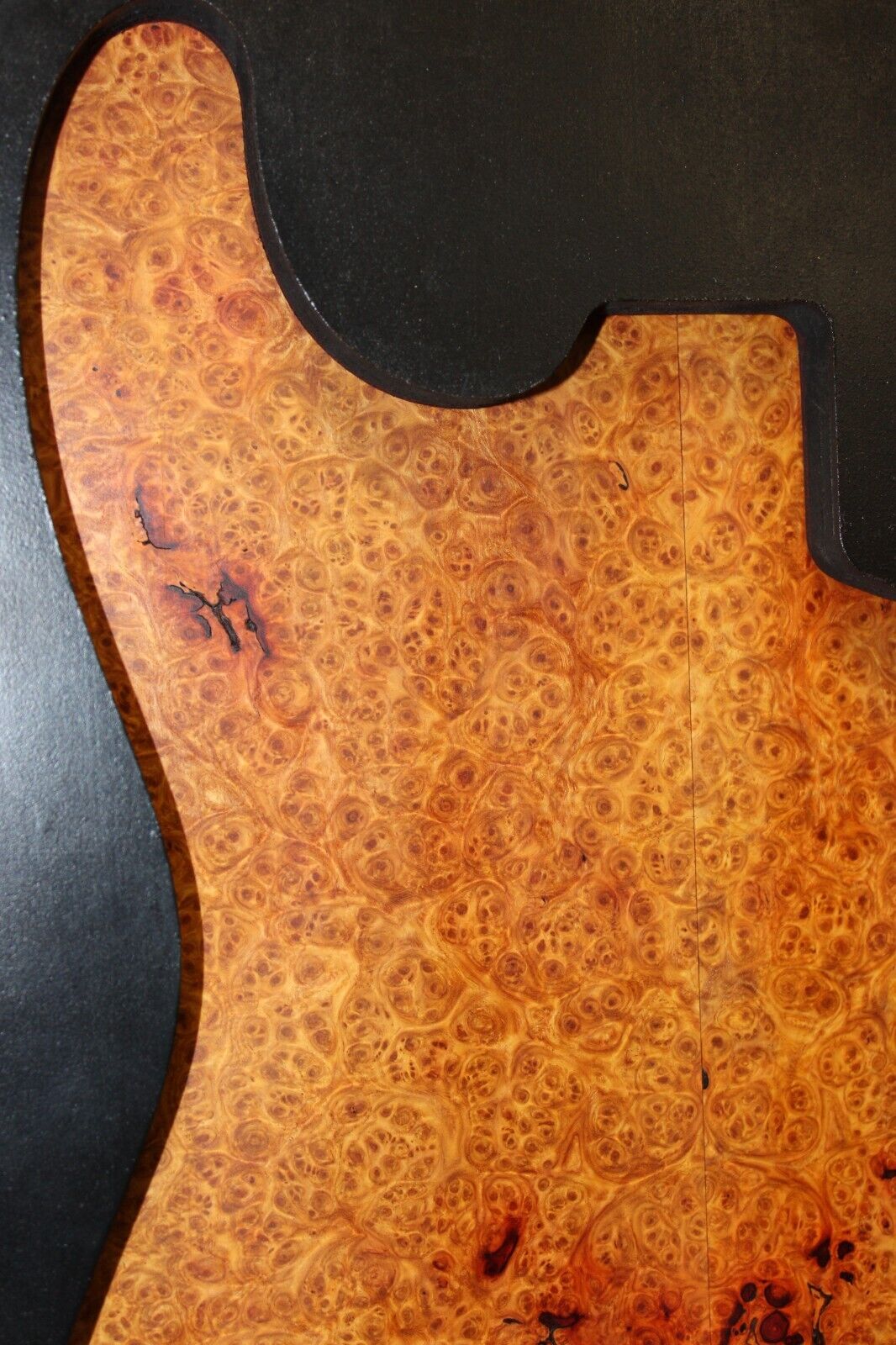 Amboyna burl book matched guitar top. Personal stash, stunning set.