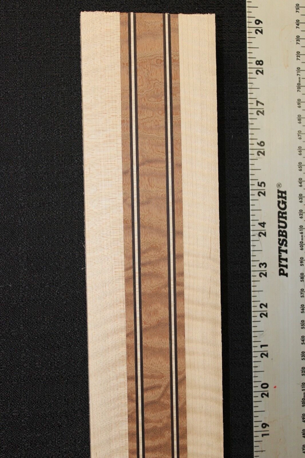 Quilted sapele, flame maple and wenge laminated guitar neck blank. AMAZING!!!
