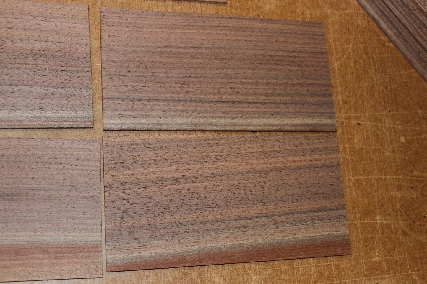 Quarter sawn black walnut headstock / peg head veneer. Sold individually