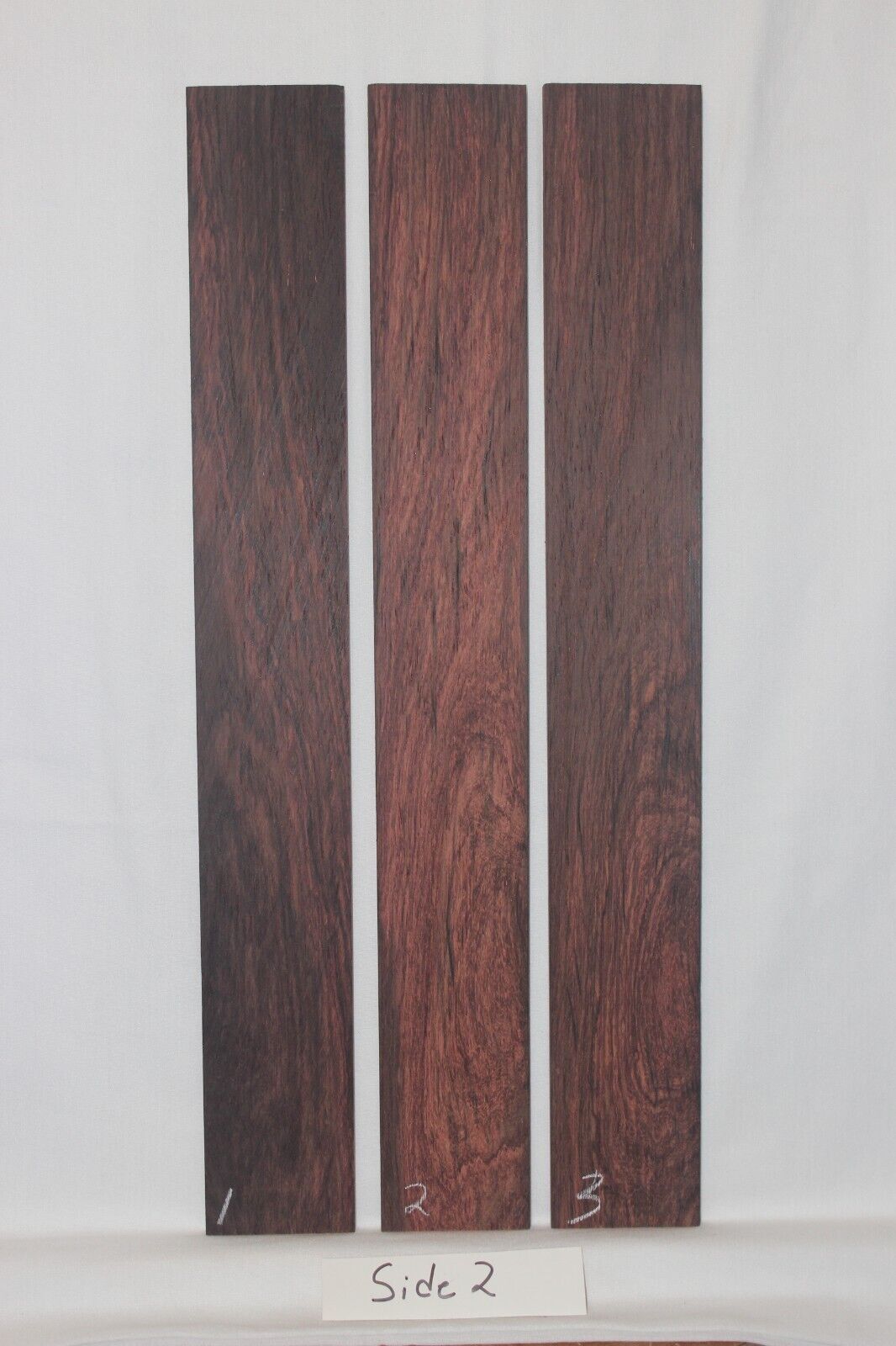 Madagascar rosewood guitar fingerboard blank. Wild color and grain.