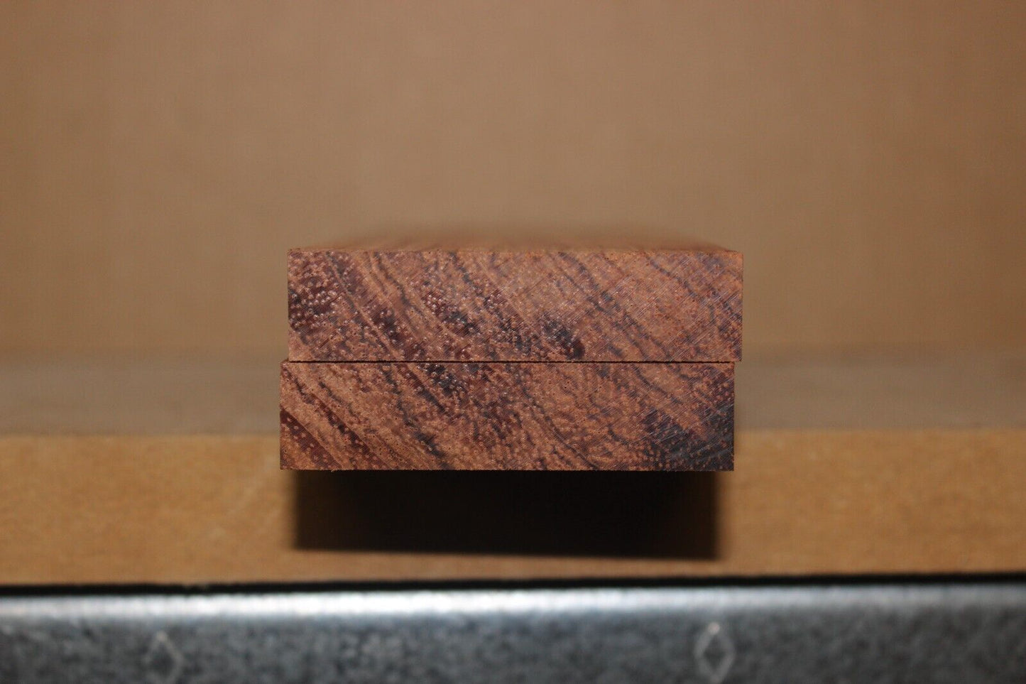Bubinga knife scale, gun grip. 6 X 2 X 7/16"