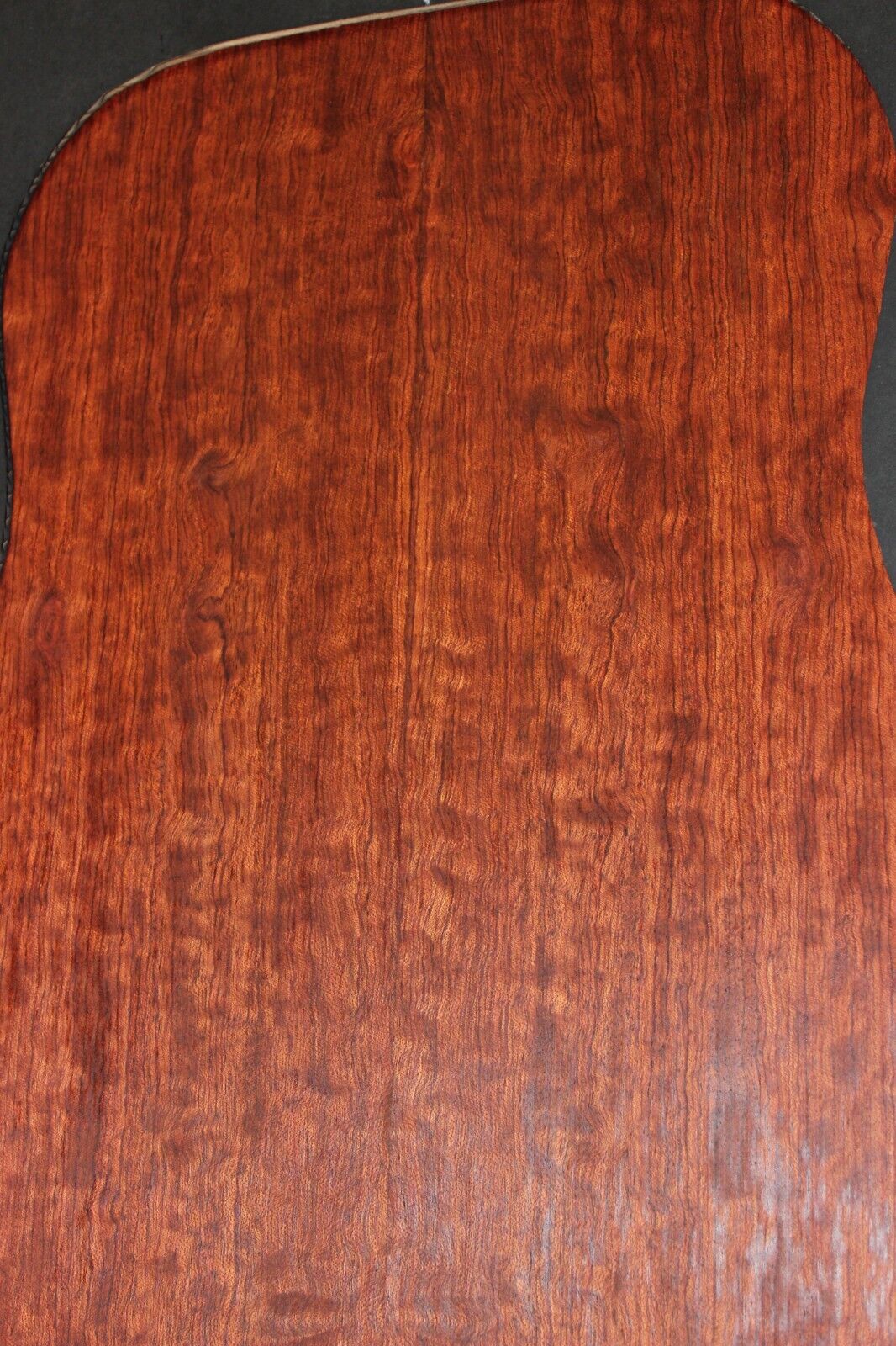 Figured bubinga dreadnought acoustic guitar back & side set. Fantastic color.