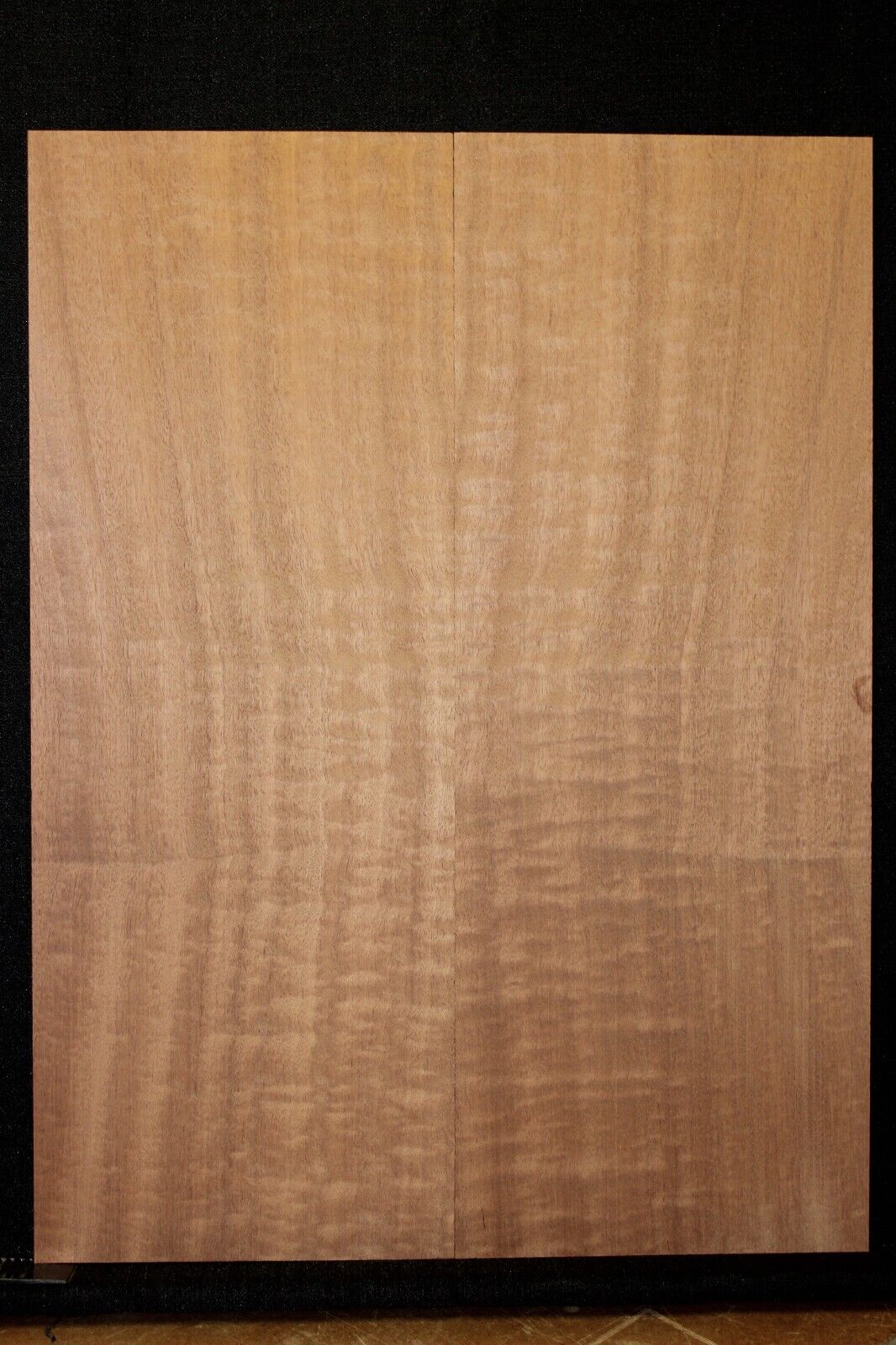 Figured sapele guitar bookmatched drop top.