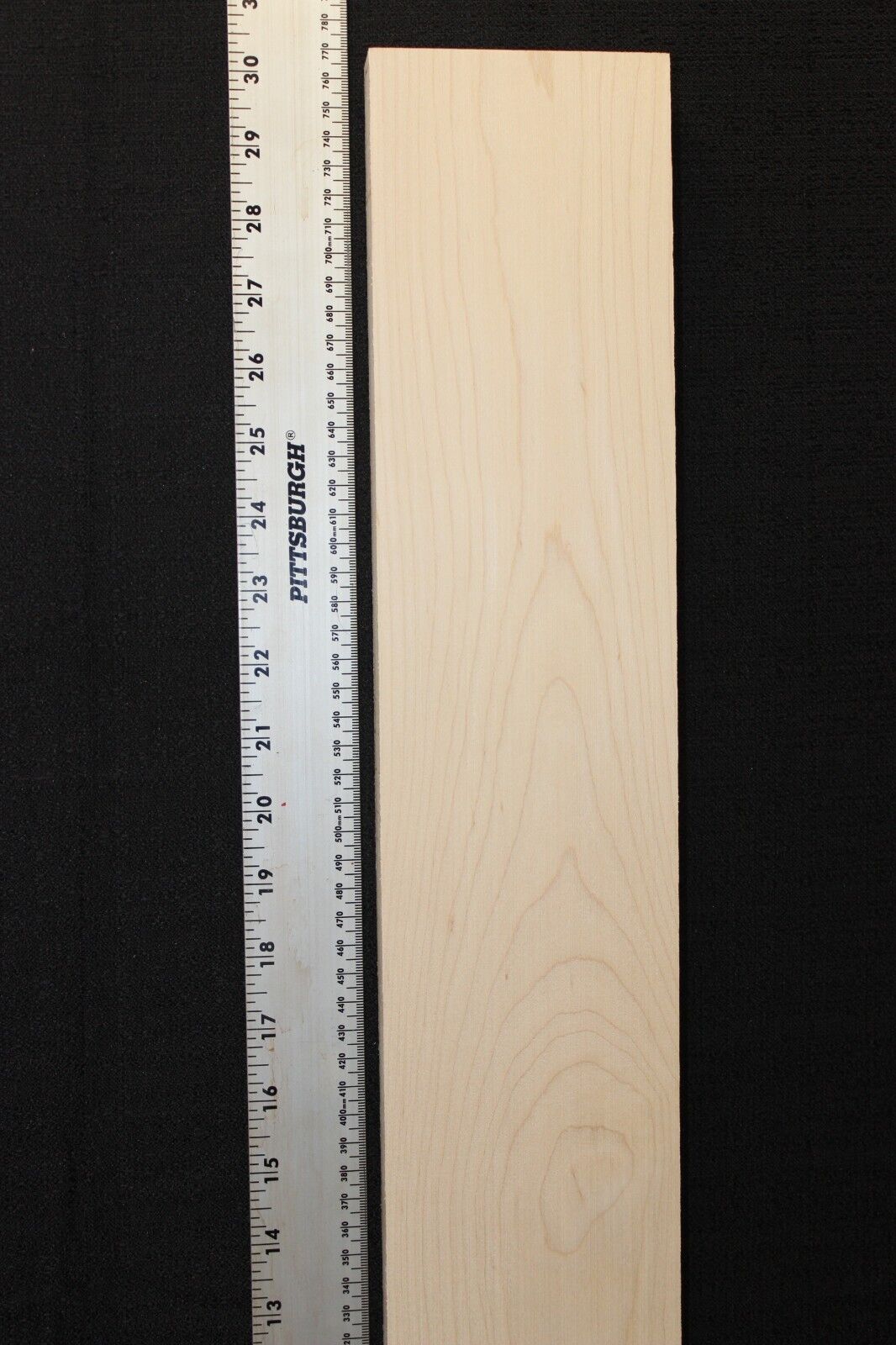 Hard / rock maple flat sawn guitar neck blank. 30 X 4 X 0.96" select grade.