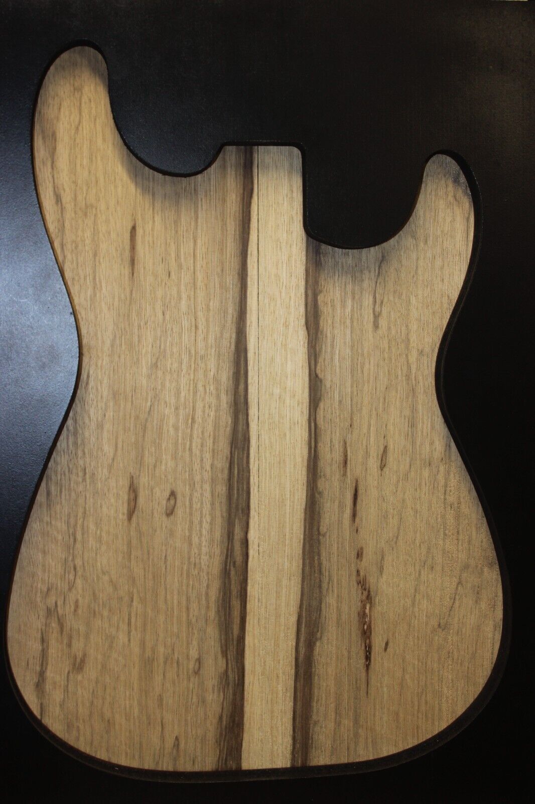Black limba AKA korina guitar body blank 2 piece UN-GLUED. 1/4 saw, curly.