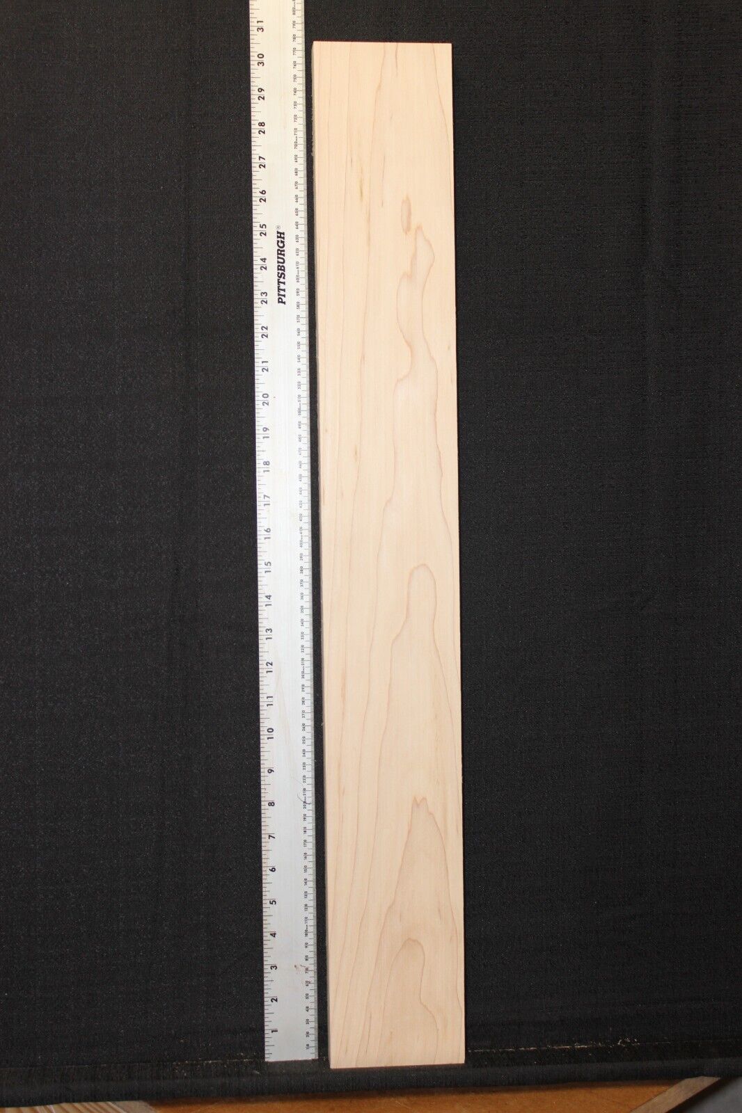 Hard / rock maple flat sawn guitar neck blank. 30 X 4 X 0.96" select grade.