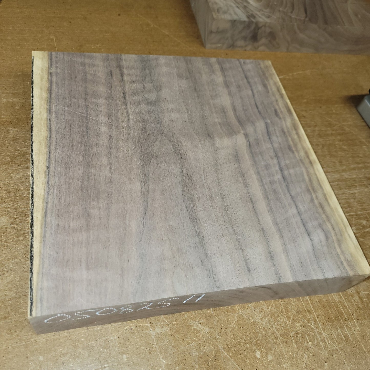 Black walnut bowl blank, 11 X 11 X 2"