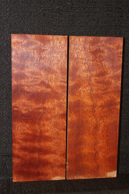 Figured sapele knife scale, gun grip.  5.5 X 2 X 3/8"