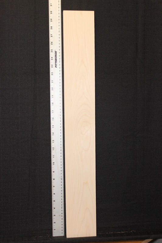 Hard / rock maple flat sawn guitar neck blank. 30 X 4 X 0.96" select grade.