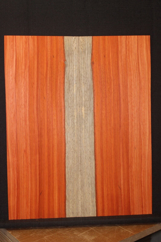 Padauk electric guitar top with white sapwood. Beautiful set.