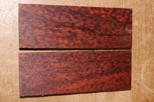 Pomelle figured Bubinga knife scale, gun grip.  5.5  X 2 X 3/8"