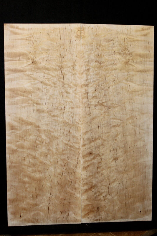 Figured eastern red maple guitar book matched top. Extra large set.