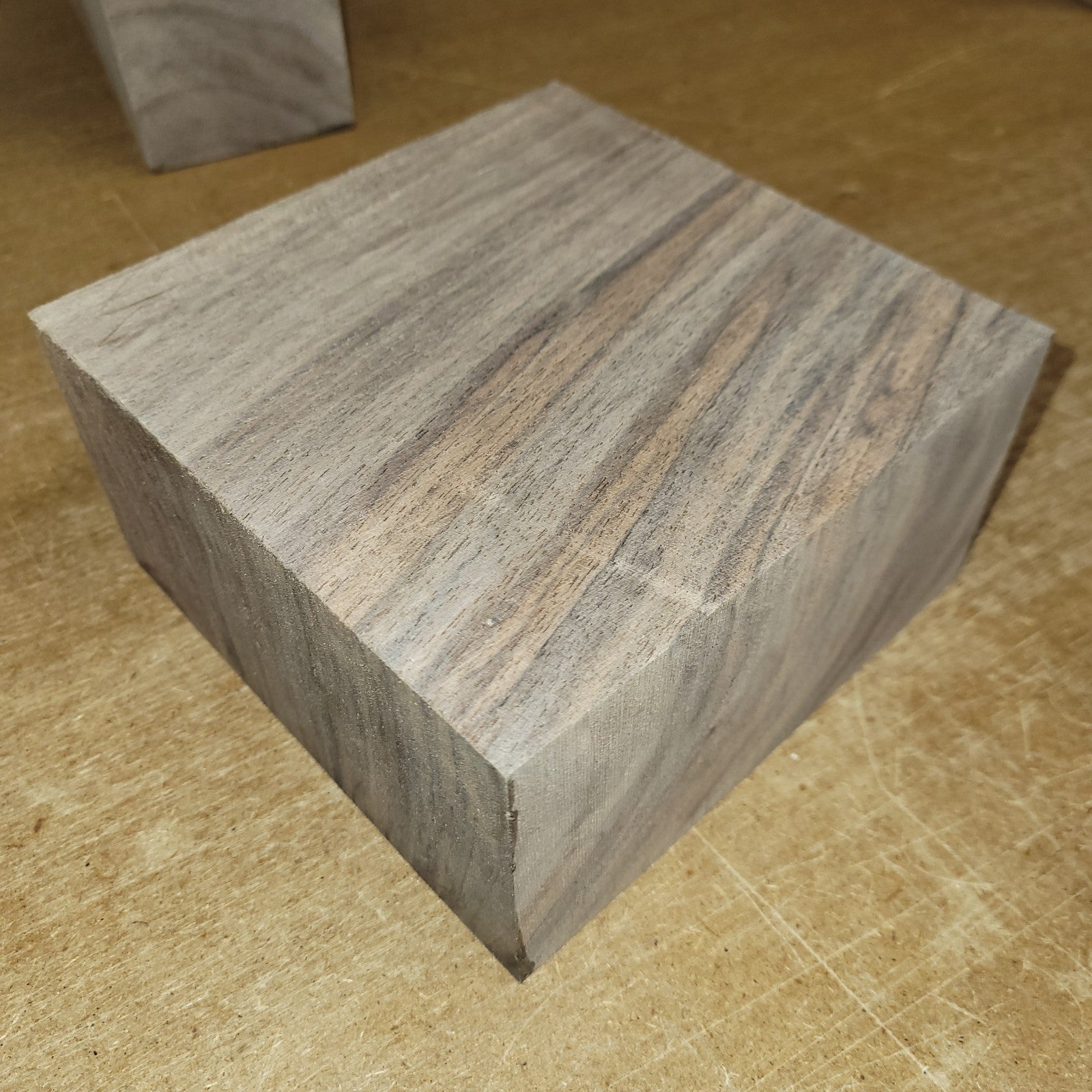 Black walnut bowl blank, 6 X 6 X 3.25