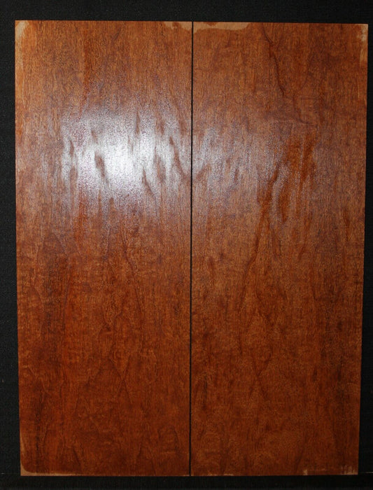 Figured genuine mahogany bookmatched electric guitar drop top.  