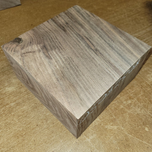 Black walnut bowl blank, 6 X 6 X 3.25