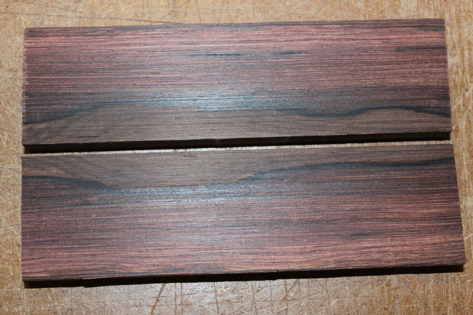 Madagascar rosewood knife scale, gun grip. 5.25  X 1.5 X 3/8" select grade!