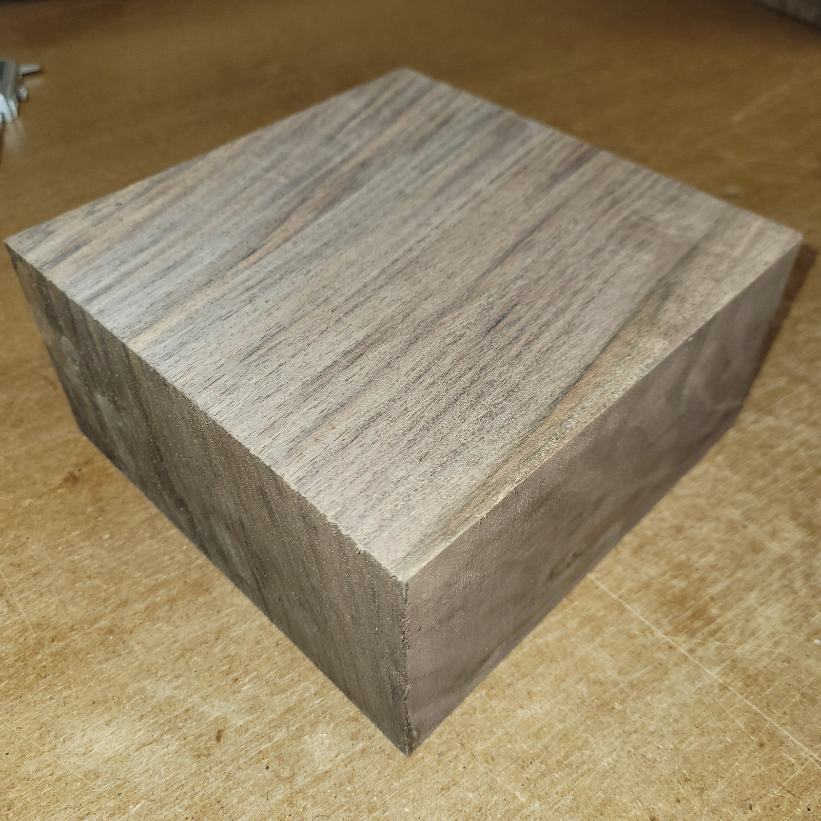 Black walnut bowl blank, 6 X 6 X 3.25