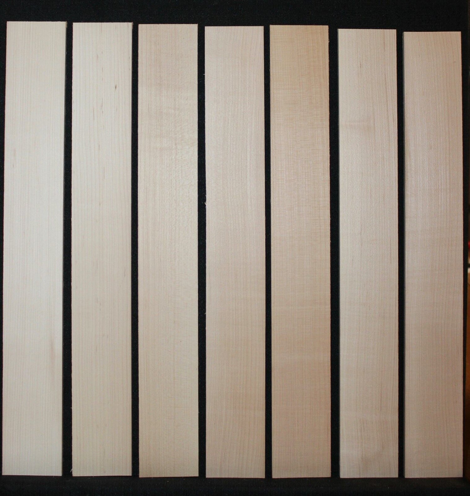 Quarter sawn hard maple (rock maple) guitar fingerboard blank. Sold individually