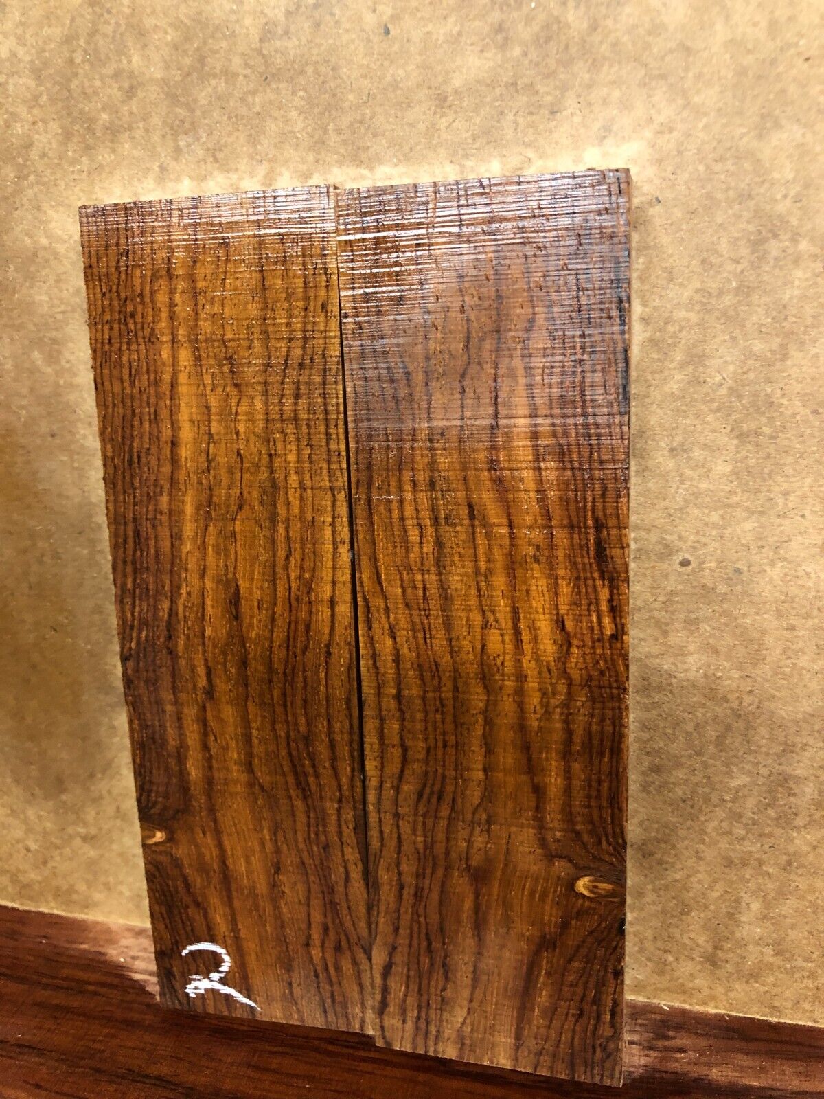 Cocobolo knife scale, gun grip.  6 X 1.75 X 0.42" you pick the set you want.