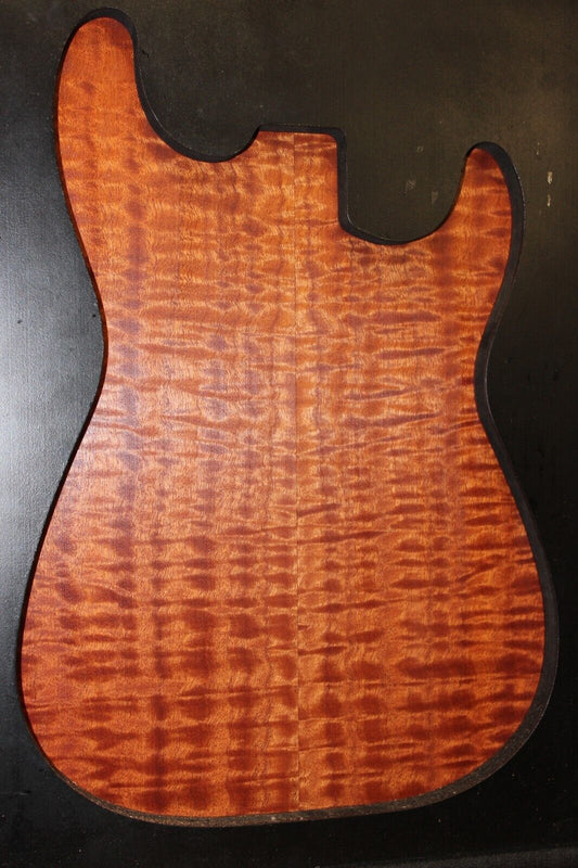 Quilted figured Sapele book matched guitar carve top.