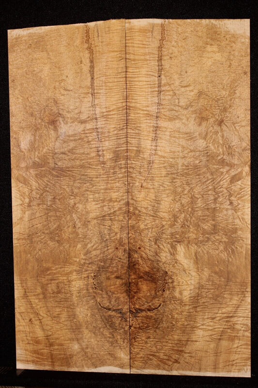 Figured ambrosia maple book matched guitar top. Stunning set