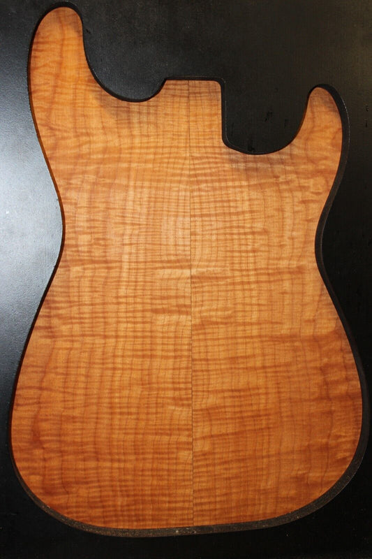 Western flame / tiger maple guitar drop top. 20 X 14 X 0.26"