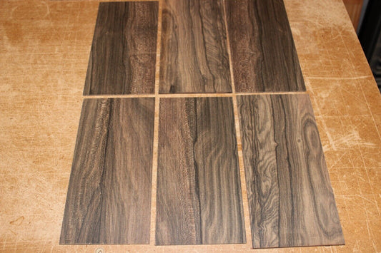 Ziricote  headstock / peg head veneer. Sold individually