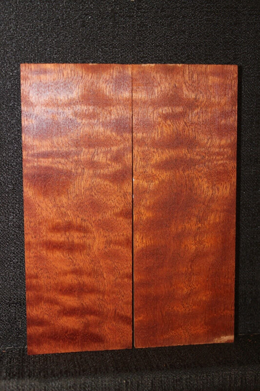 Figured sapele knife scale, gun grip.  5.5 X 2 X 3/8"
