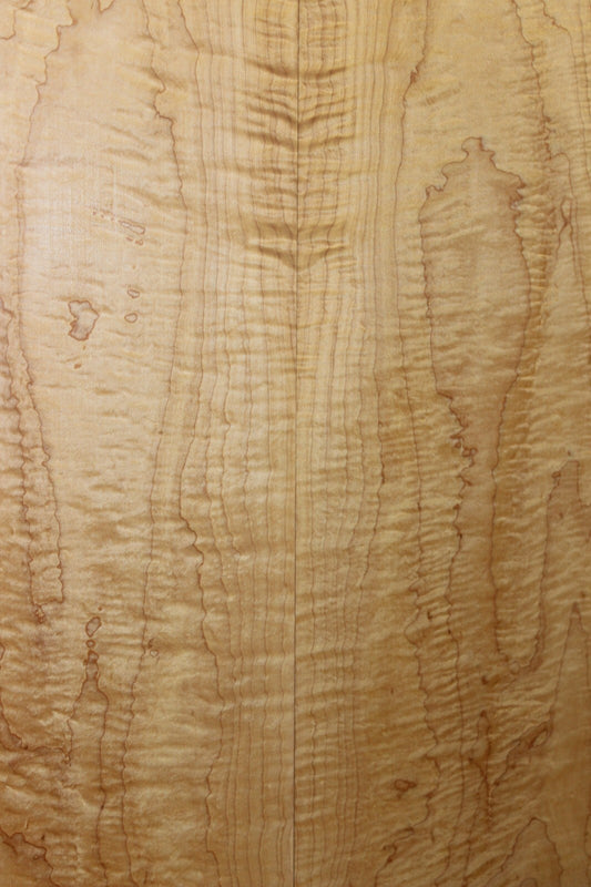Hard curly maple book matched guitar top. 0.38" thick