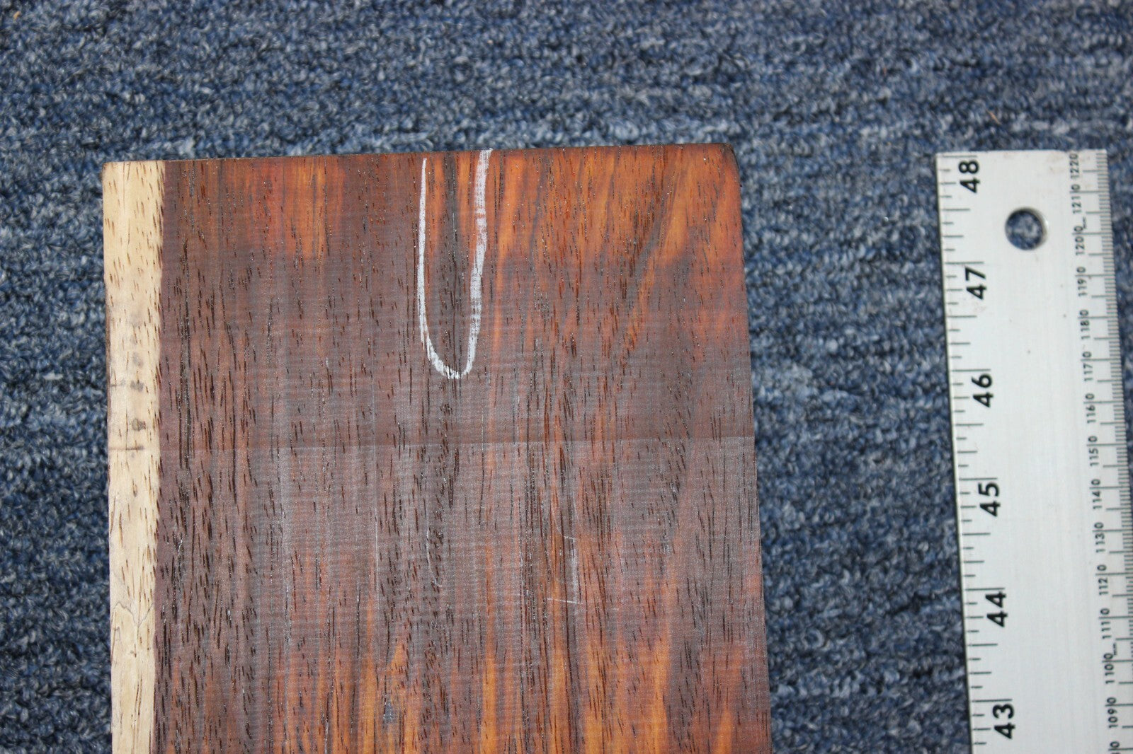 Cocobolo rosewood board 47.75 X 5.25 X 1.71"