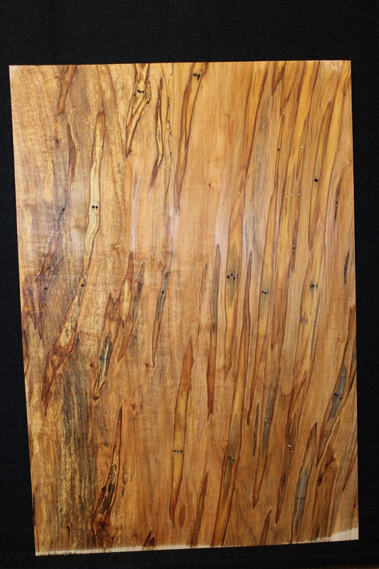 Spalted ambrosia maple one piece guitar top.