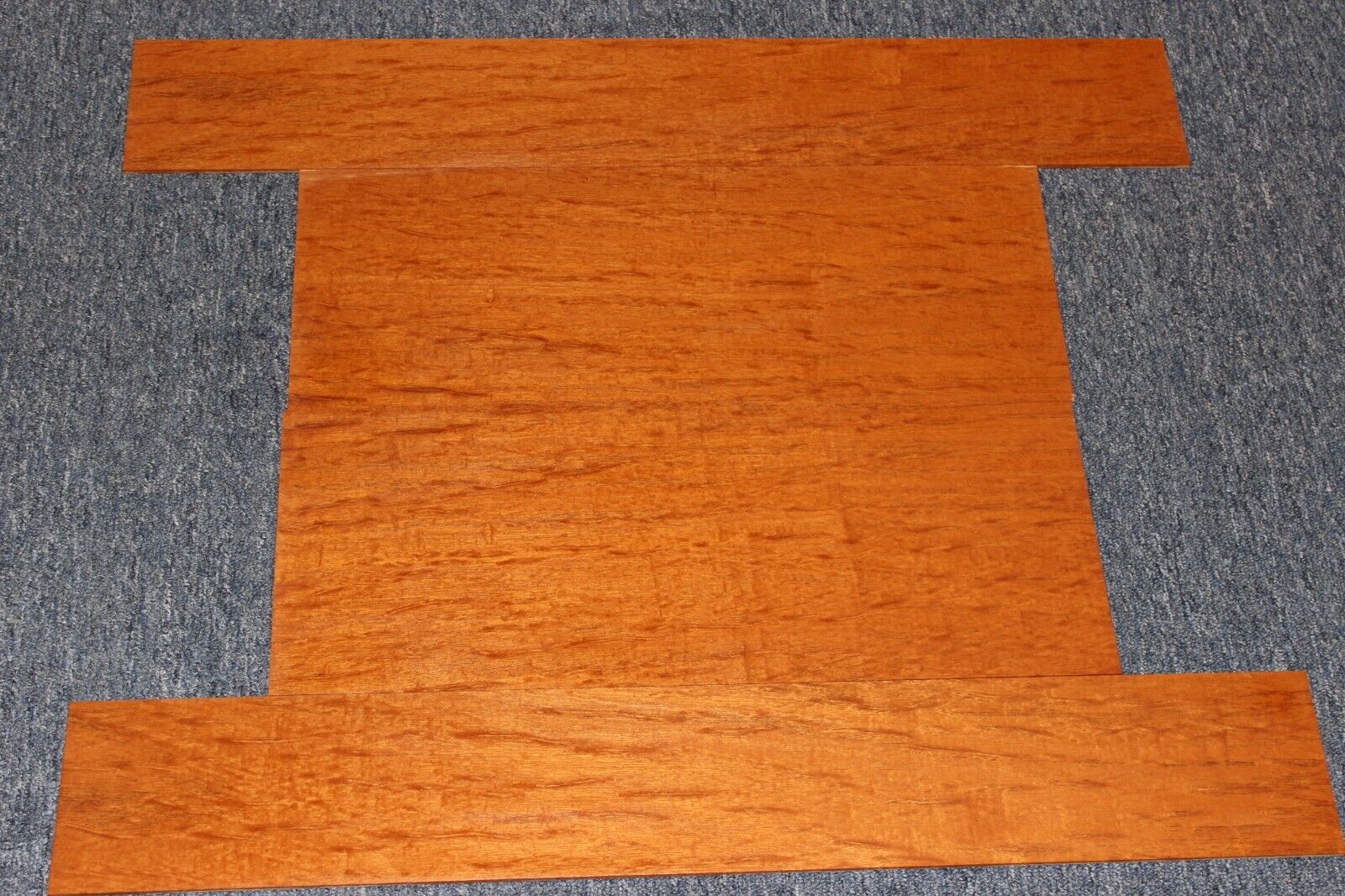 Figured genuine mahogany guitar back and side set.