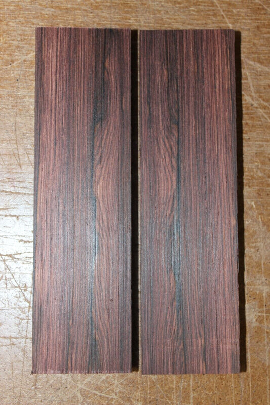 Madagascar rosewood knife scale, gun grip. 5.25  X 1.5 X 3/8" select grade!