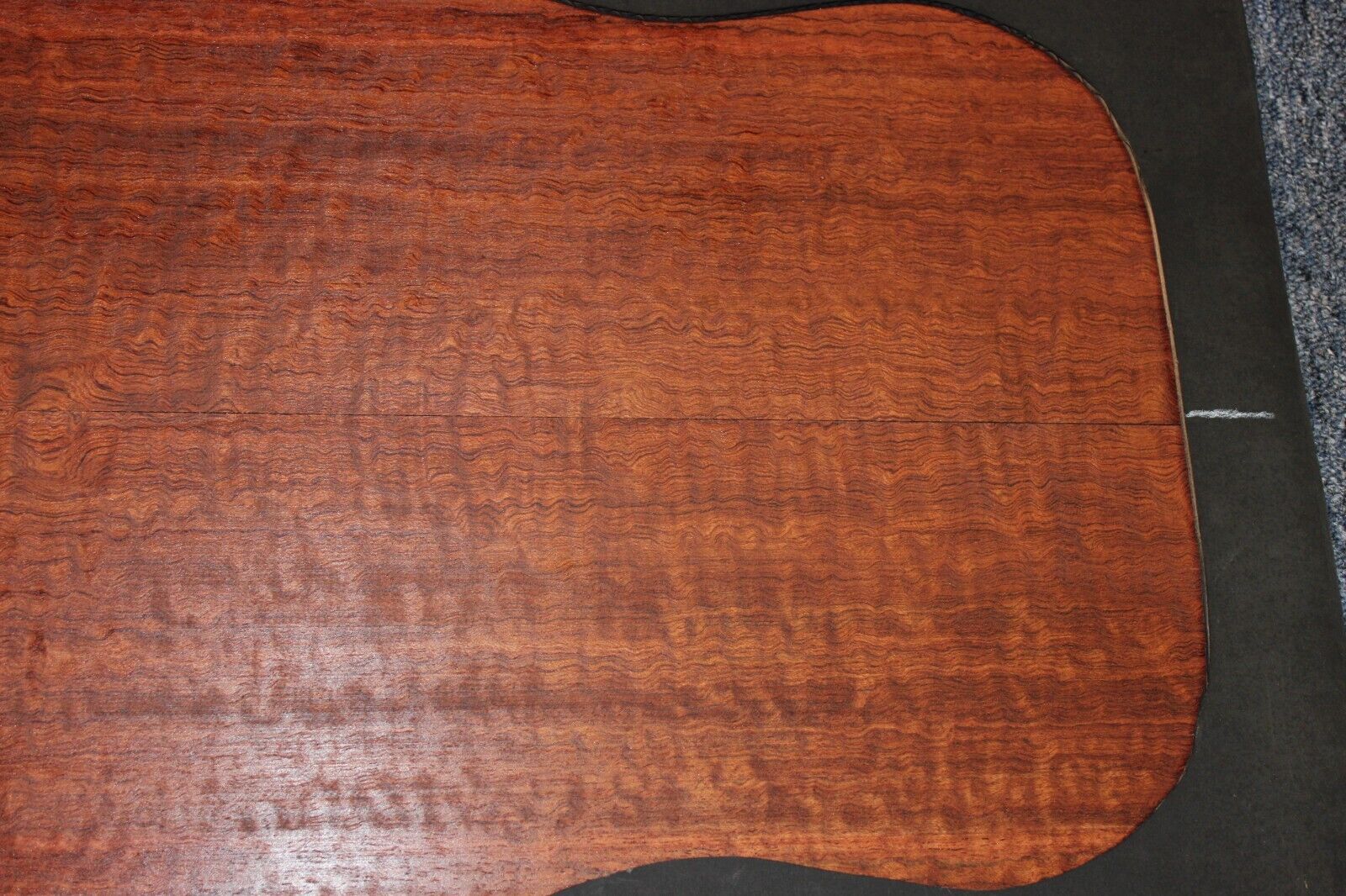 Figured bubinga dreadnought acoustic guitar back & side set.