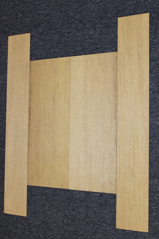 Quarter sawn white limba / korina acoustic back and side set. Dread size