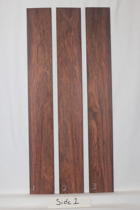Madagascar rosewood guitar fingerboard blank.  Wild color and grain.