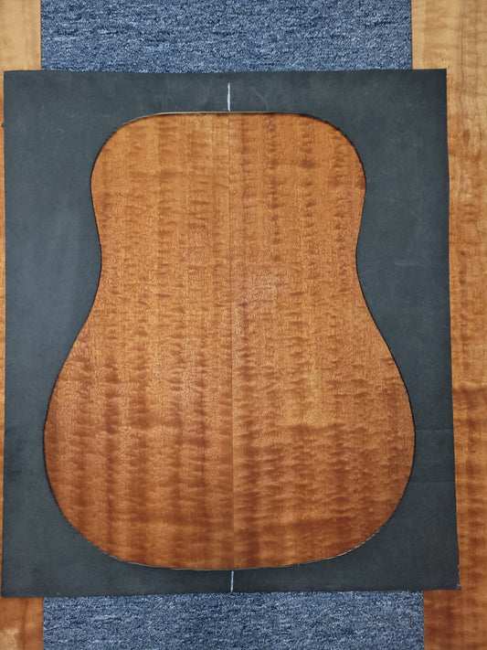 Figured sapele mahogany dreadnought back and side set.
