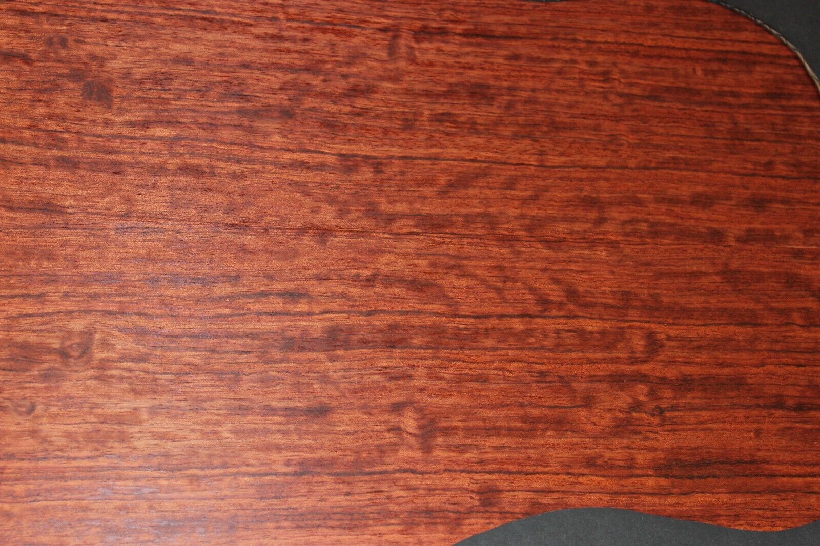 Figured bubinga dreadnought acoustic guitar back & side set. Fantastic color.