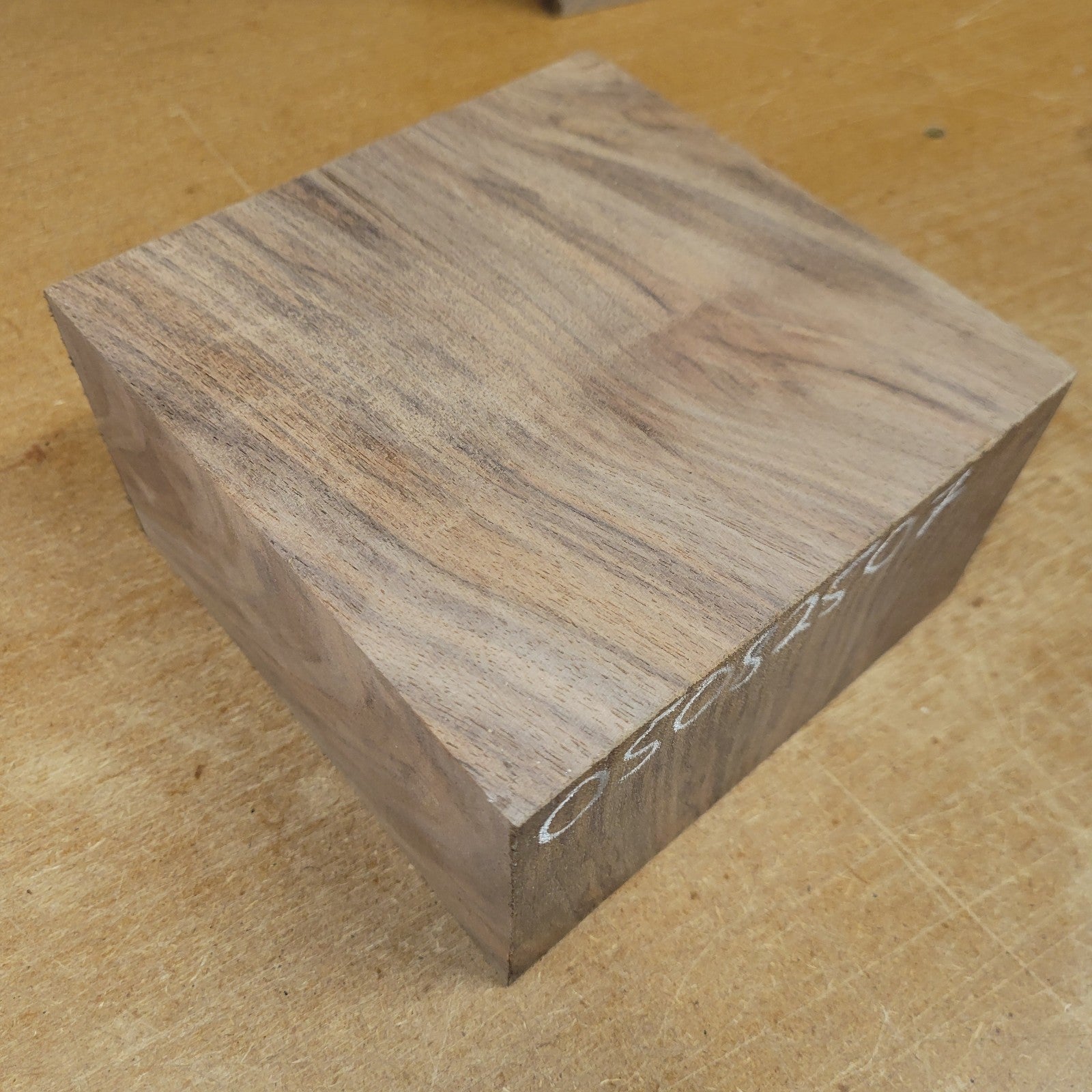 Black walnut bowl blank, 5.5 X 5.5 X 3.25