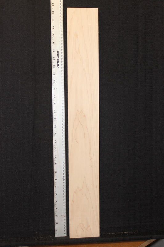 Hard / rock maple flat sawn guitar neck blank. 30 X 4 X 0.96" select grade.