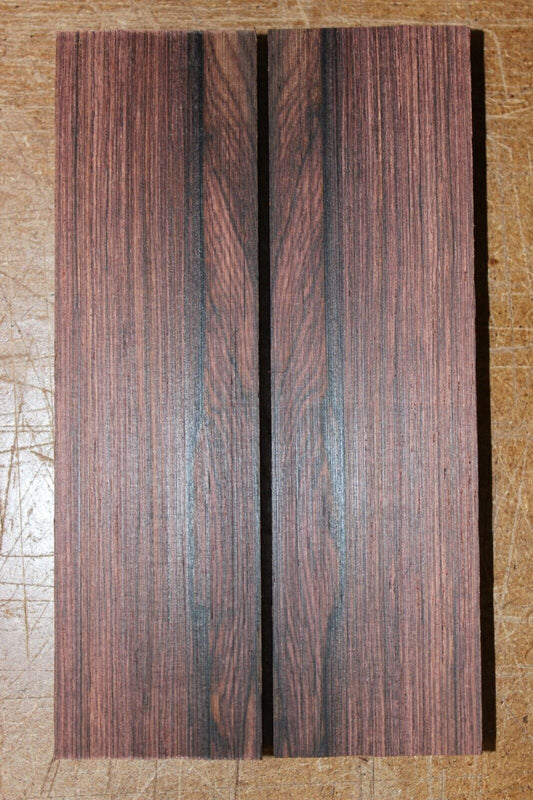 Madagascar rosewood knife scale, gun grip. 5.25  X 1.5 X 3/8" select grade!