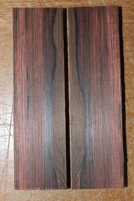 Madagascar rosewood knife scale, gun grip. 5.25  X 1.5 X 3/8" select grade!