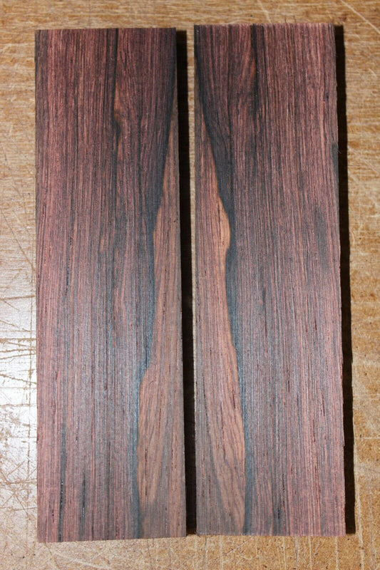 Madagascar rosewood knife scale, gun grip. 5.25  X 1.5 X 3/8" select grade!