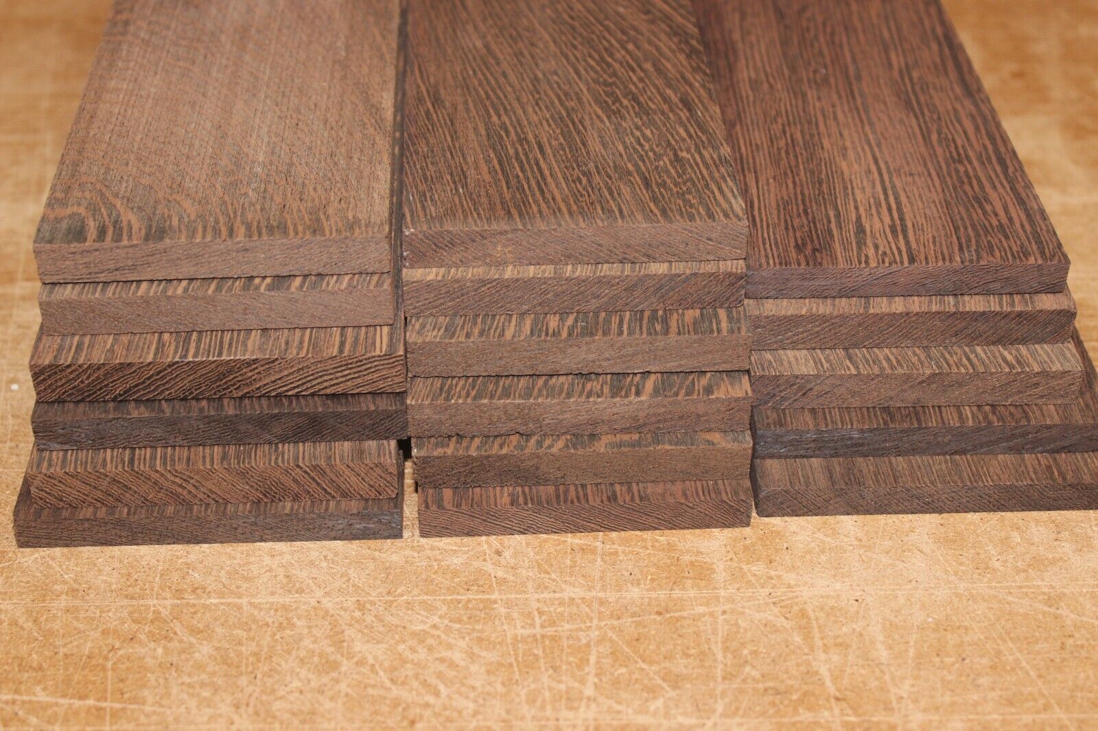 Second grade wenge fingerboard blanks, sold individually.