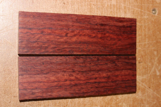 Figured Bubinga knife scale, gun grip.  5.5  X 1.75 X 3/8"