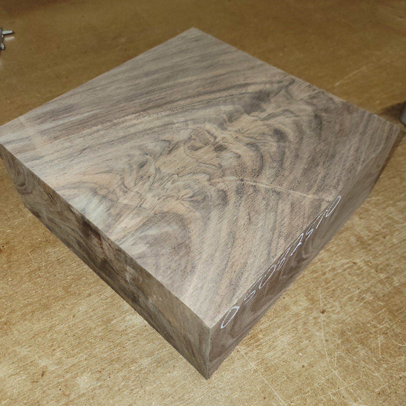 Black walnut bowl blank, 8 X 8 X 3.25