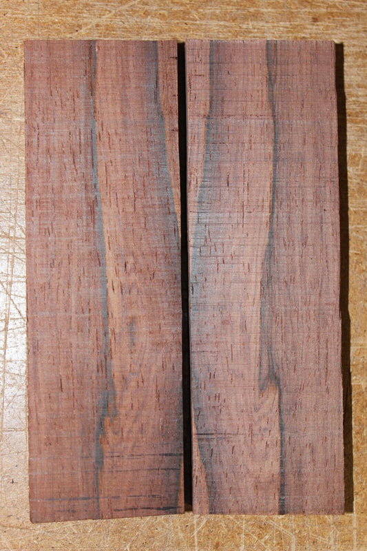 Madagascar rosewood knife scale, gun grip. 5 X 1.5 X 3/8" select grade!