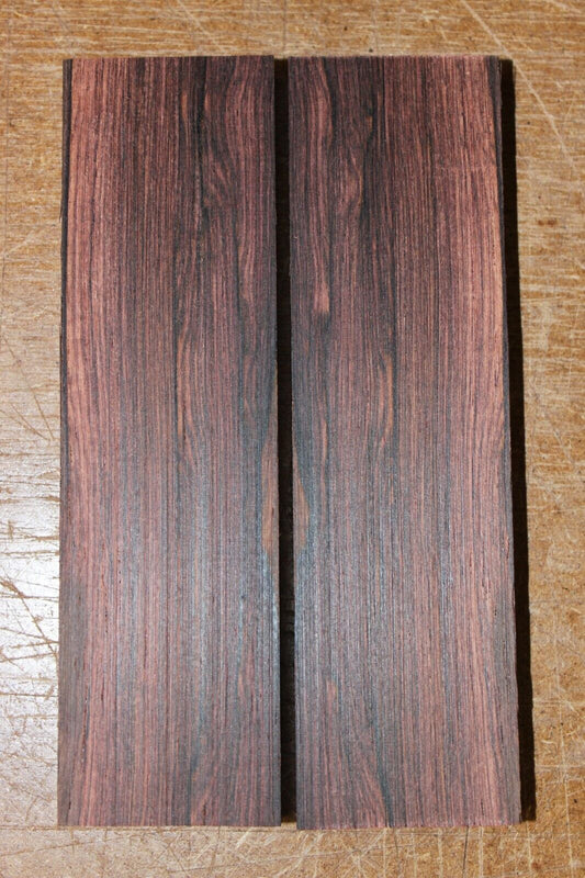 Madagascar rosewood knife scale, gun grip. 5.25  X 1.5 X 3/8" select grade!