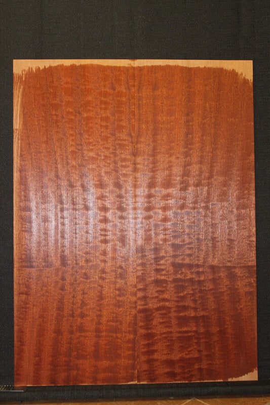 Figured sapele guitar bookmatched drop top.