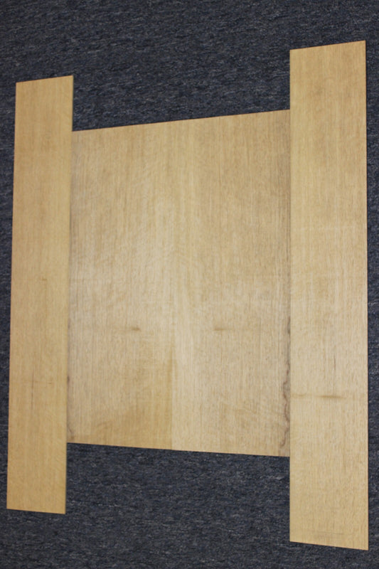 Quarter sawn white limba / korina acoustic back and side set. Dread size